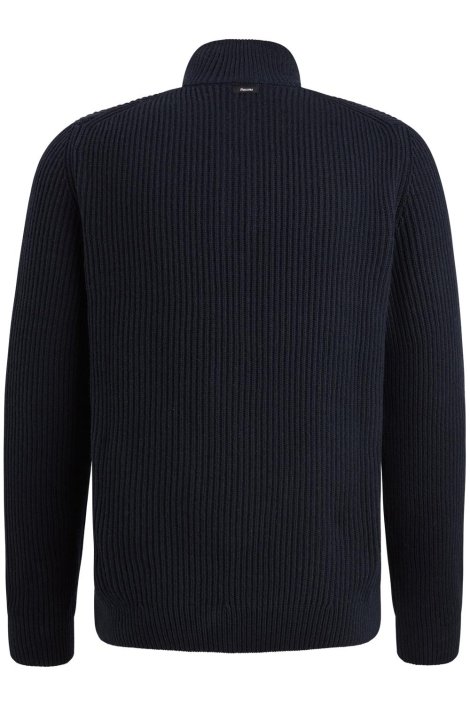 Vanguard half zip collar cotton blend wool